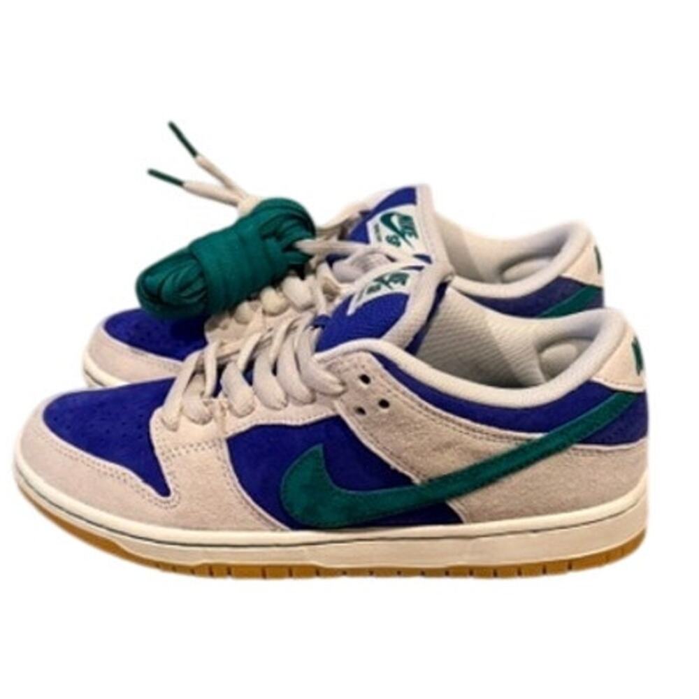 Nike SB Dunk Low Hyper Malachite Royal Green Gum Sneakers Men US 6 / Women 7.5 - Picture 4 of 11